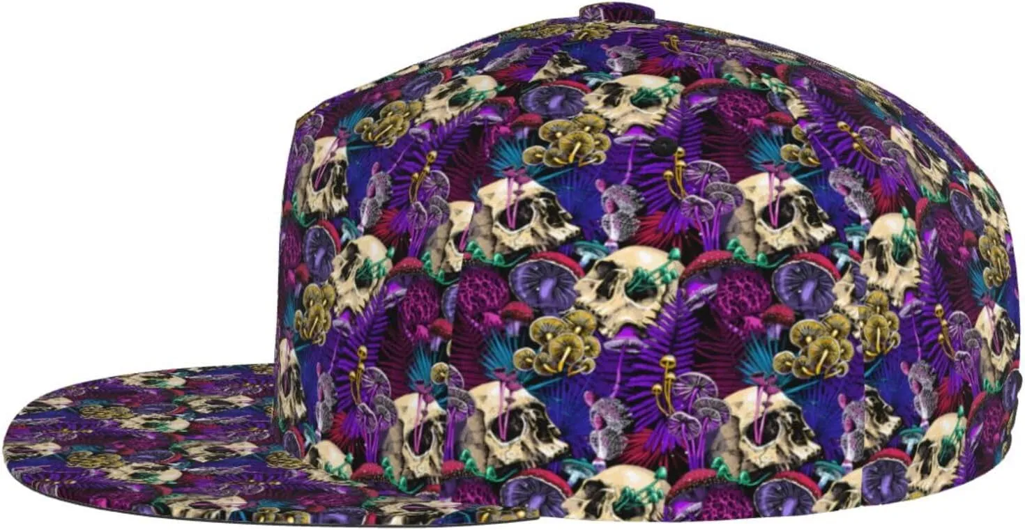 Snapback Hat for Men Women,Stylish Flat Bill Hat Baseball Caps Adjustable Flat Brim Hip Hop Baseball Hats