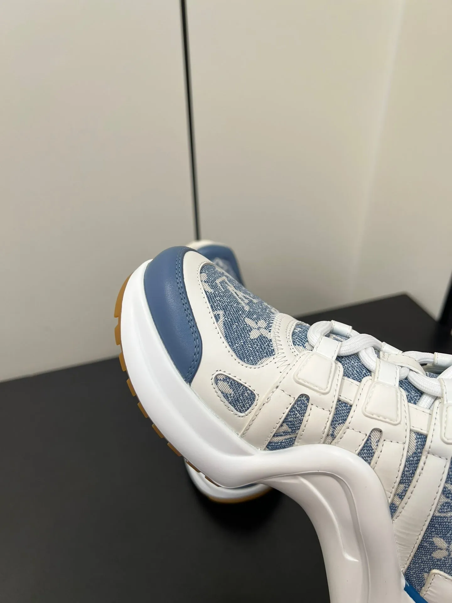 Sneaker Light Vuitton High-end Monogram Fabric Instant access Blue White Louis 50mm Archlight Jacquard Mix