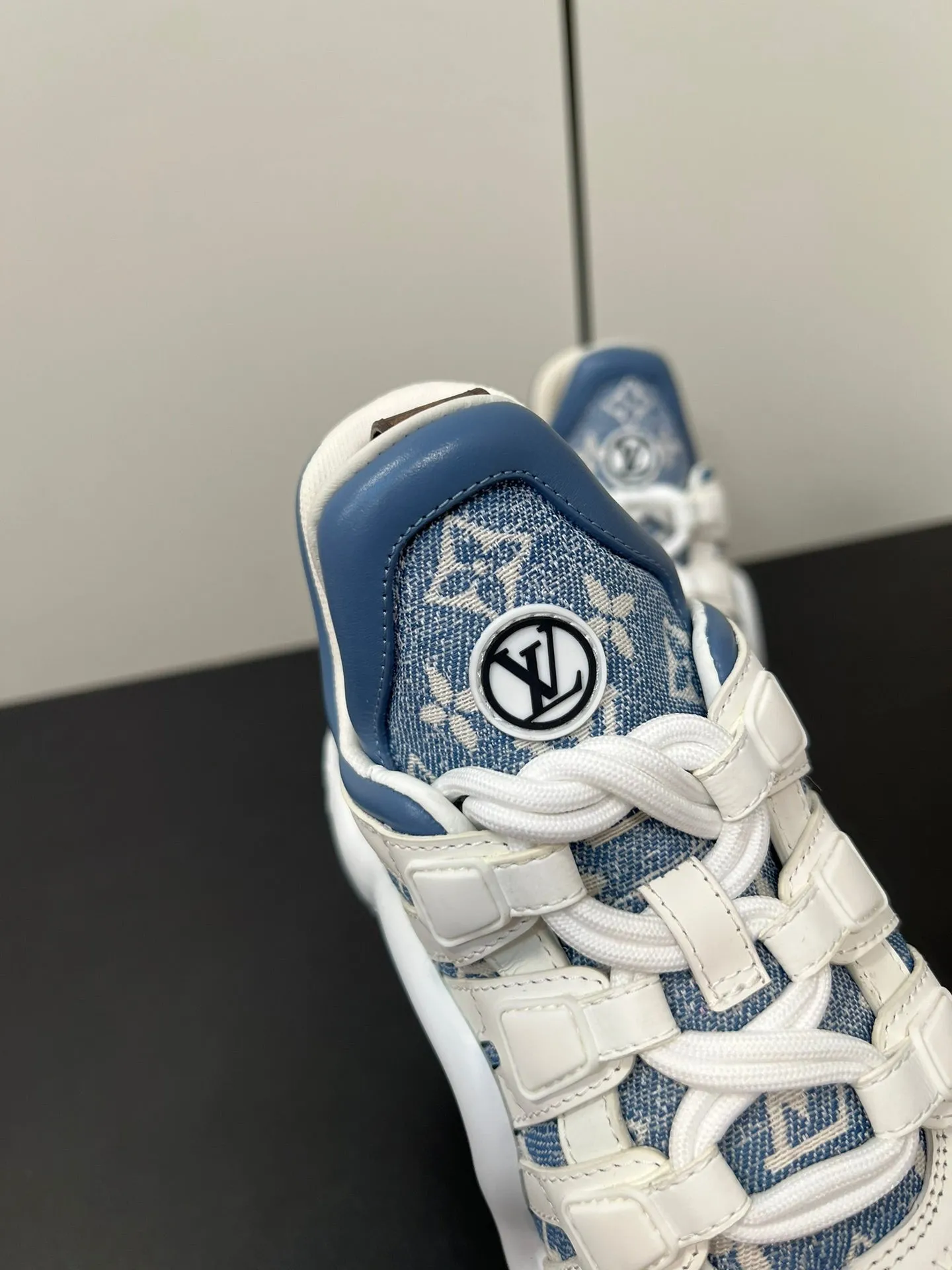 Sneaker Light Vuitton High-end Monogram Fabric Instant access Blue White Louis 50mm Archlight Jacquard Mix
