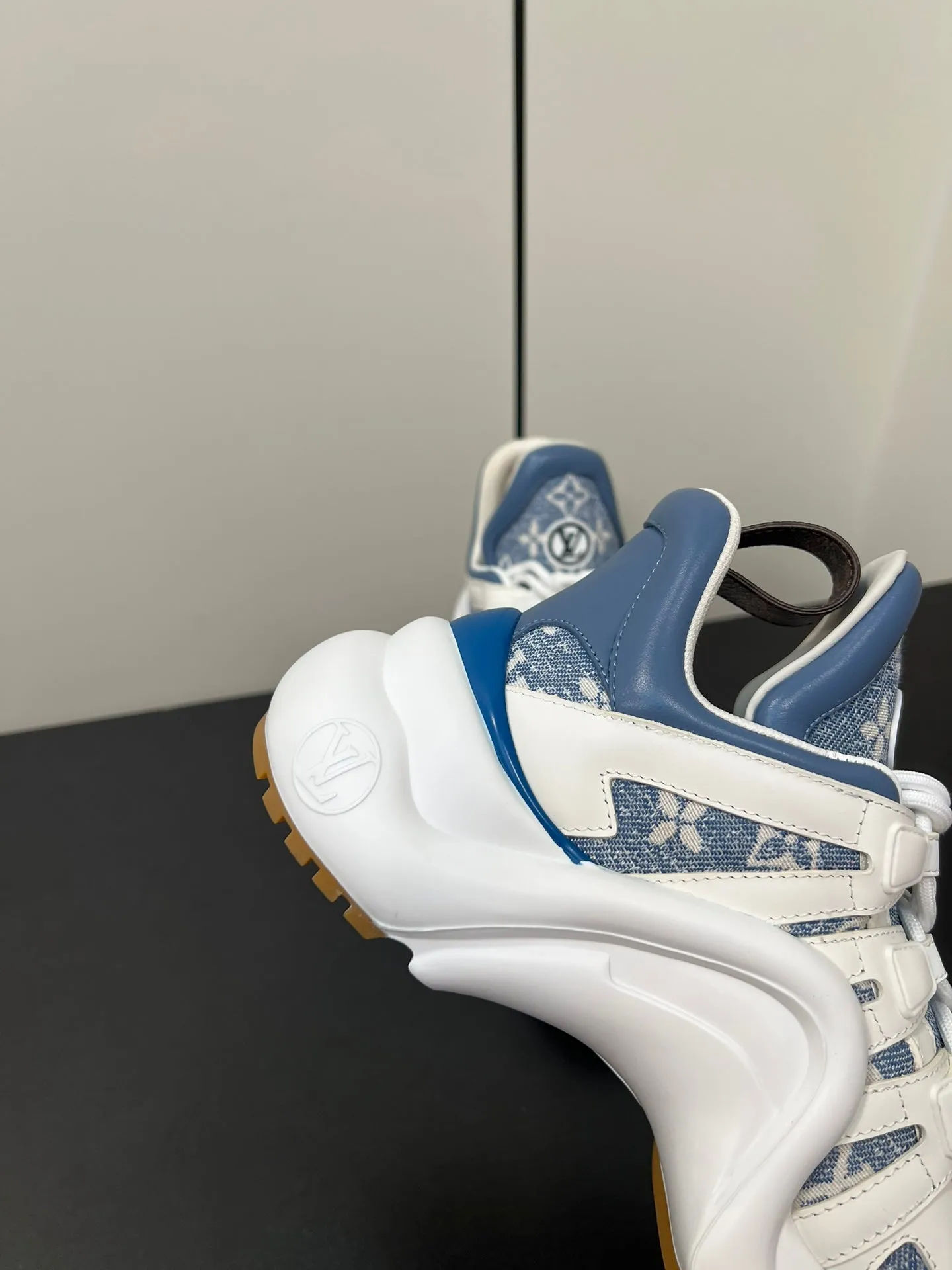 Sneaker Light Vuitton High-end Monogram Fabric Instant access Blue White Louis 50mm Archlight Jacquard Mix
