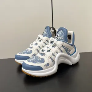 Sneaker Light Vuitton High-end Monogram Fabric Instant access Blue White Louis 50mm Archlight Jacquard Mix