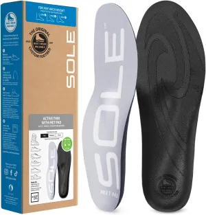 SOLE Active Thin Plantar Fasciitis Insoles, Men & Women - Arch Support Inserts for Foot Health and Heel Pain Relief, Orthotic Shoe Inserts - Multiple Sizes