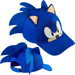 Sonic The Hedgehog 3D Baseball Cap for Boys - Summer Holiday Accessories, Blue One Size Adjustable Strap Hat, Lightweight Breathable Sun Hat, Gamer Gifts