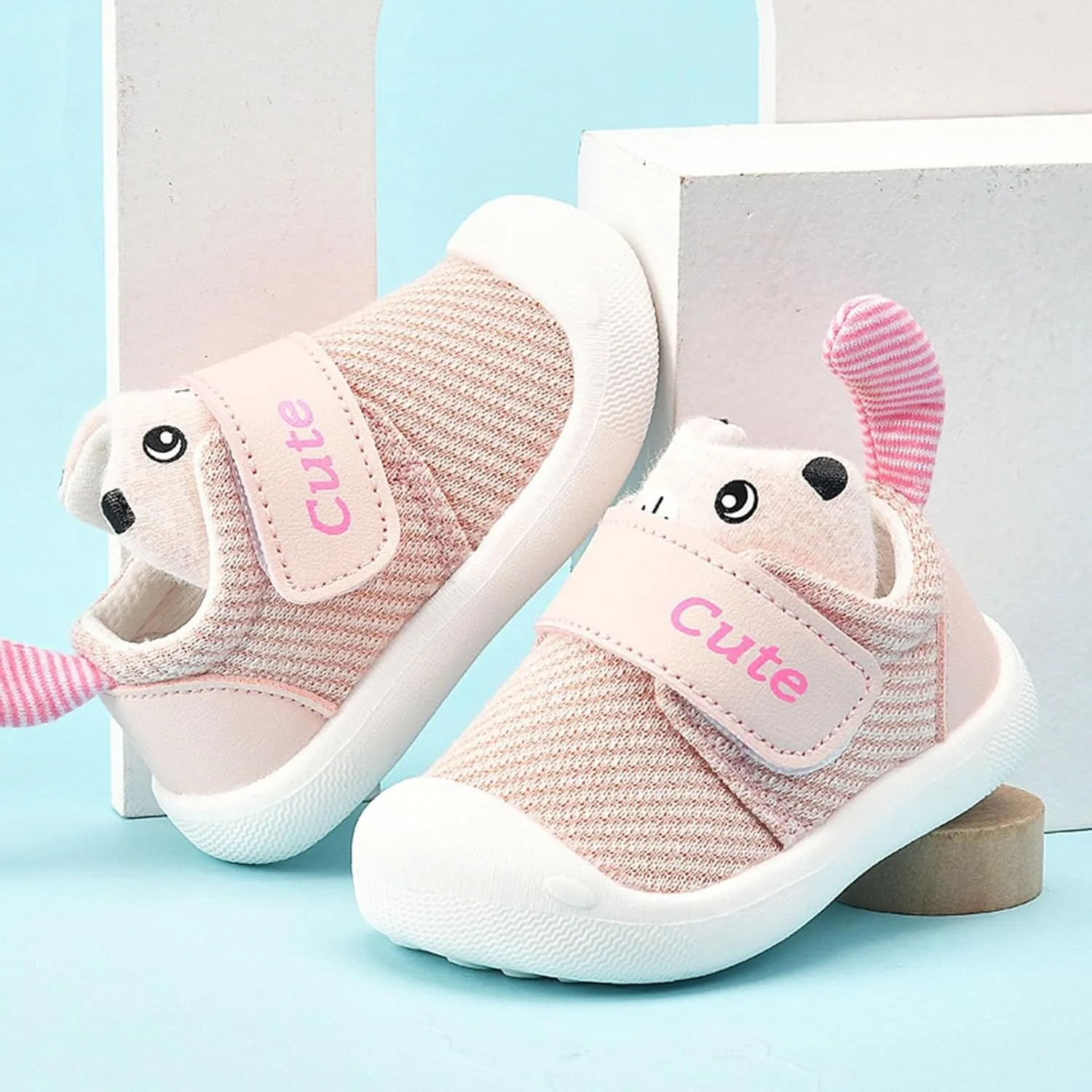 Squeaky Cute Sneaker for Toddler Baby Girls Boys Dinosaur Open Toe First Walking Non Slip Shoes Loafers Comfy Bottom