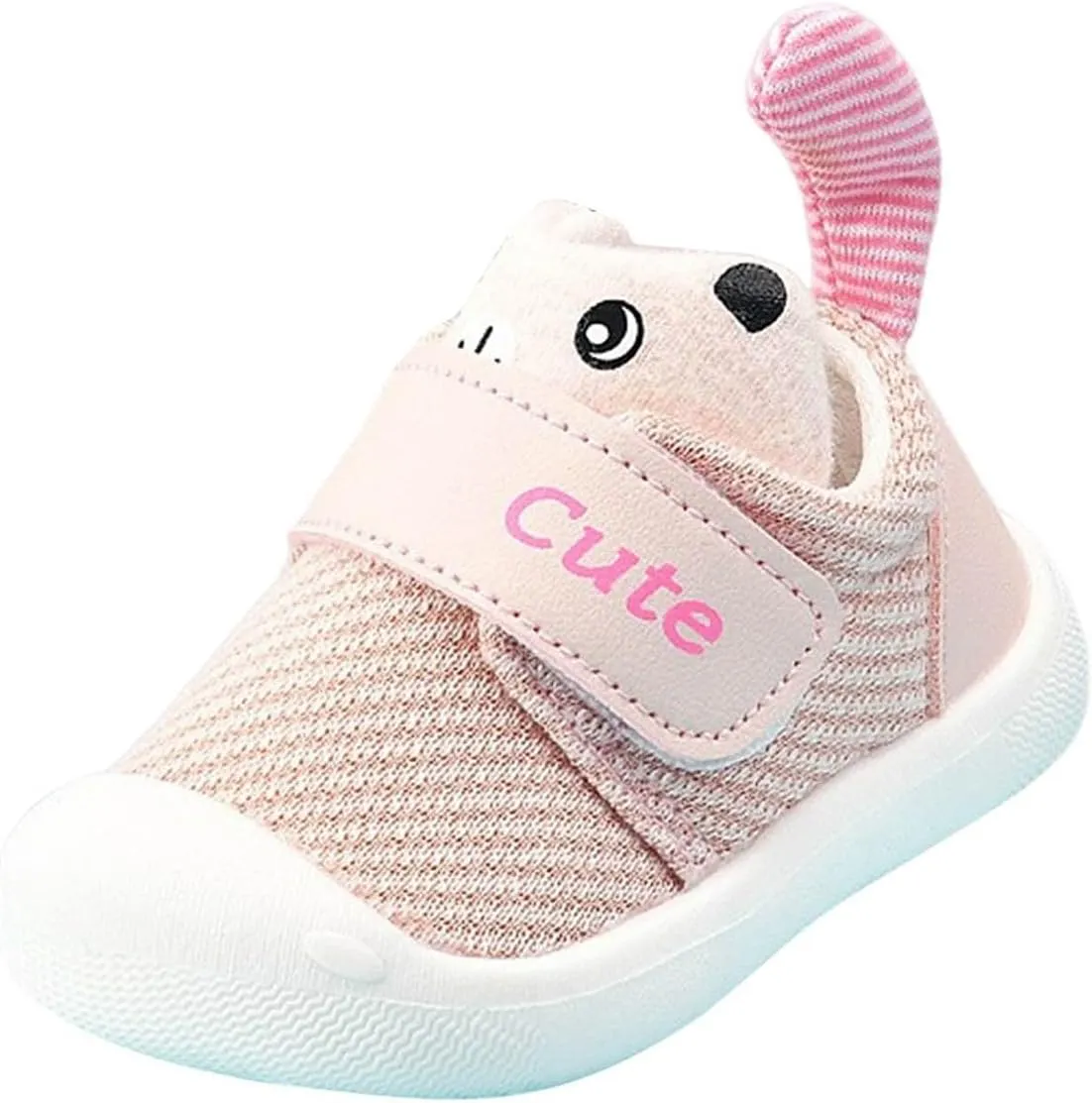 Squeaky Cute Sneaker for Toddler Baby Girls Boys Dinosaur Open Toe First Walking Non Slip Shoes Loafers Comfy Bottom