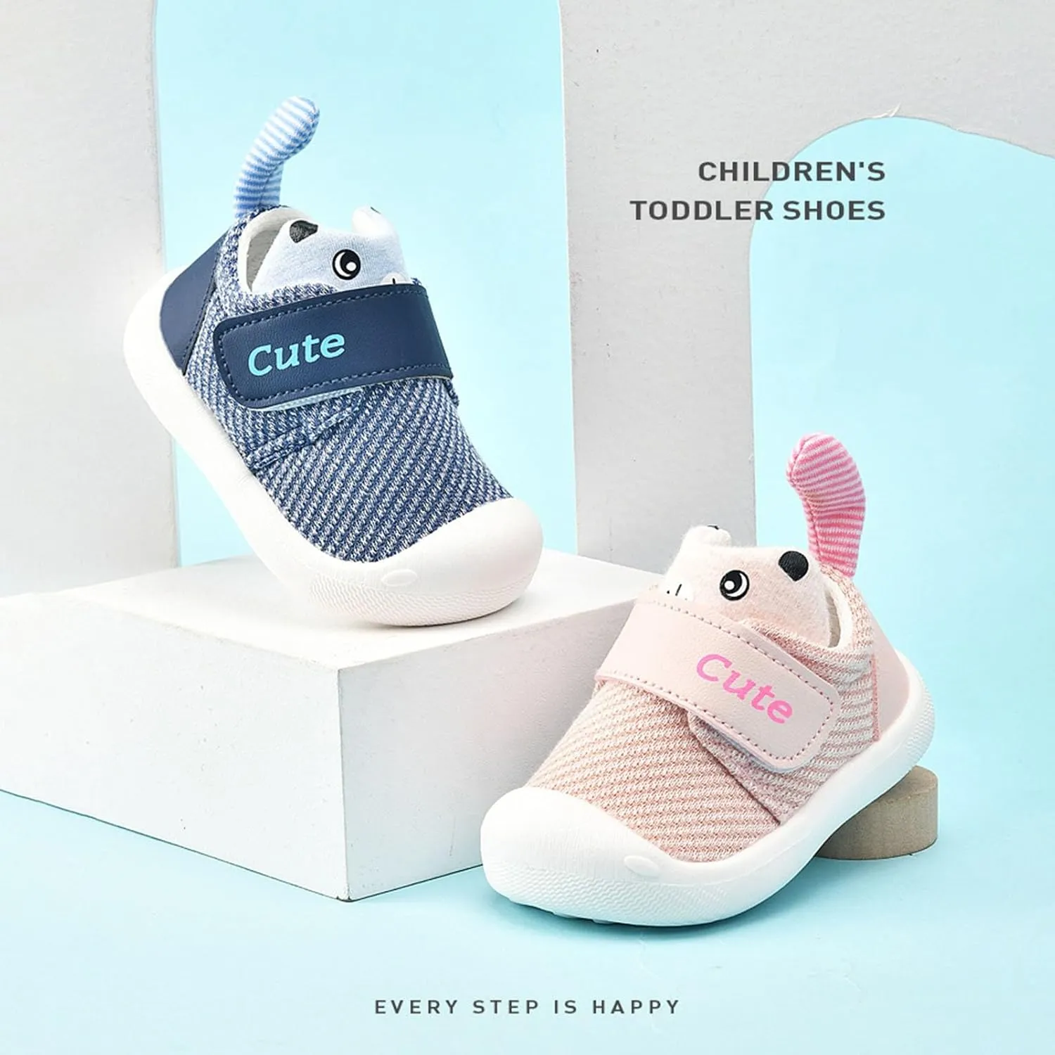 Squeaky Cute Sneaker for Toddler Baby Girls Boys Dinosaur Open Toe First Walking Non Slip Shoes Loafers Comfy Bottom