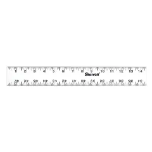 Starrett Straight Edge Aluminum Rule - Ideal for Schools, Shops, Metal Workers and Wood Workers - 48" Length, 2" Width, .125" Thickness, 1/8", 1/16" English - ASE-48