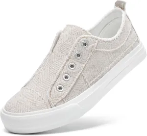 STQ Slip On Shoes Women Casual Canvas Sneakers
