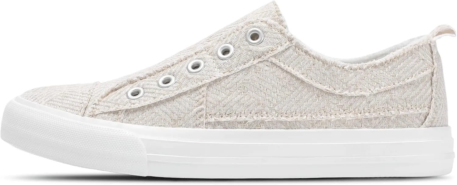 STQ Slip On Shoes Women Casual Canvas Sneakers