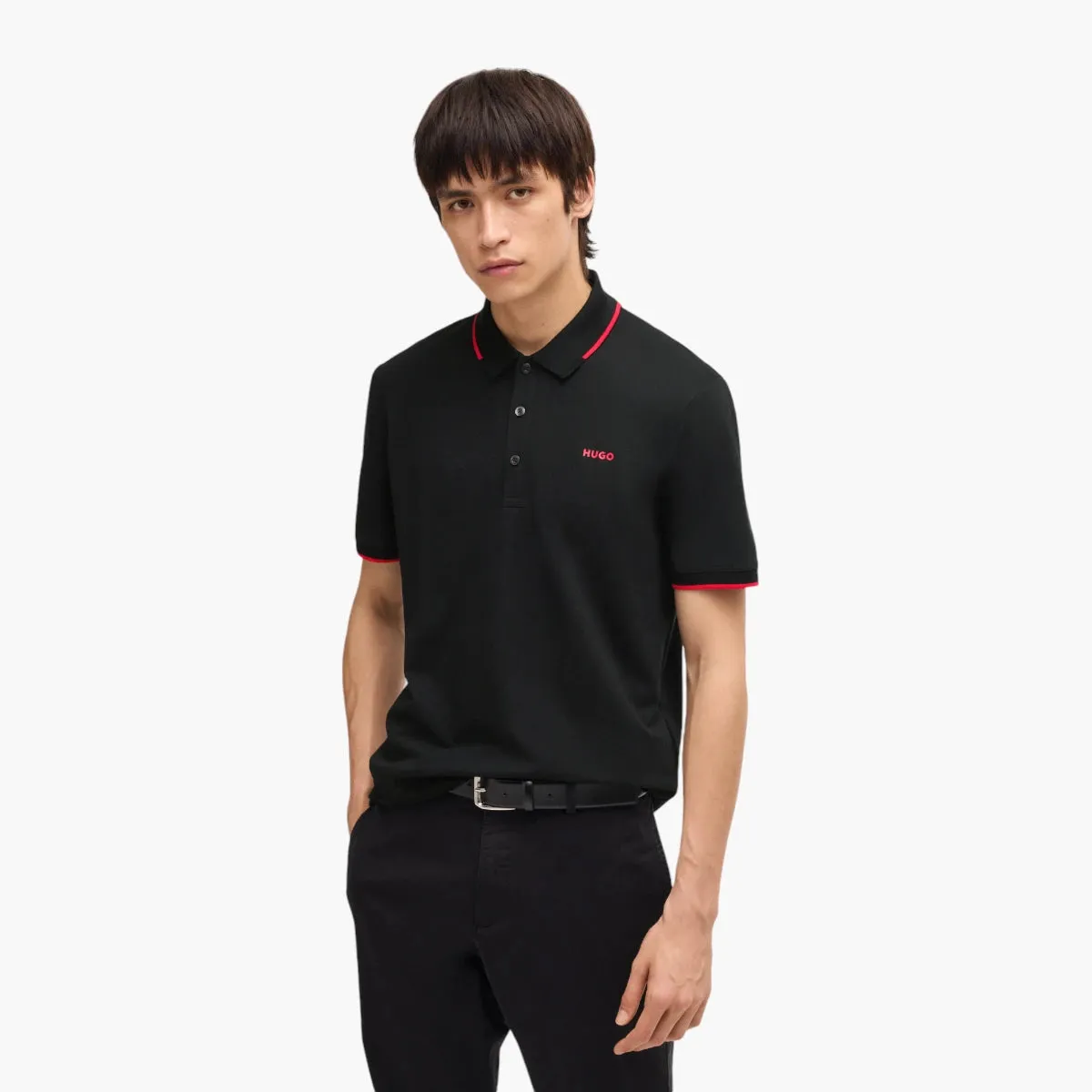 Stretch-Cotton Slim-Fit Polo Shirt With Printed Logo