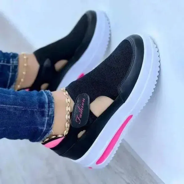 Stylish Fly Knit Shoes with Breathable Mesh and Velcro Design