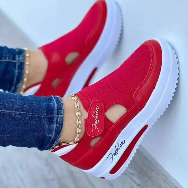Stylish Fly Knit Shoes with Breathable Mesh and Velcro Design