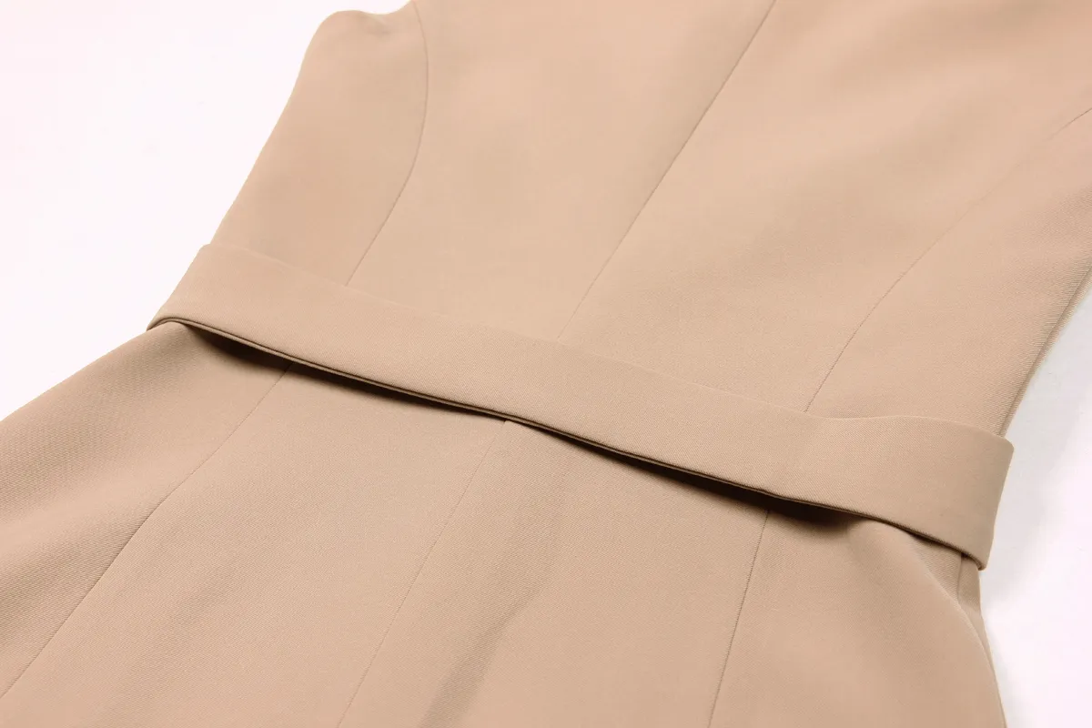 Summer New Fashion Sleeveless Lapel Slim Fit Women's Waistcoat