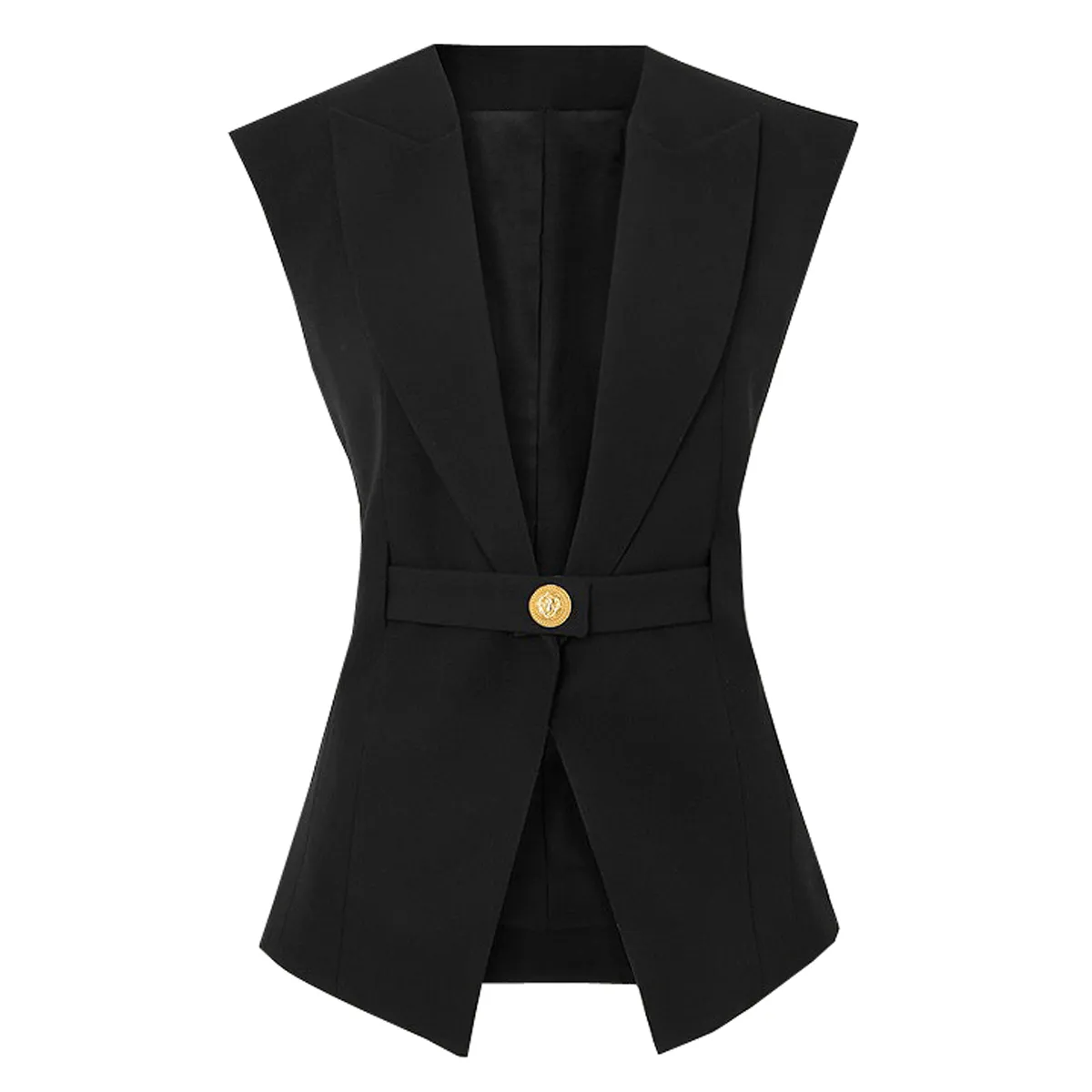 Summer New Fashion Sleeveless Lapel Slim Fit Women's Waistcoat