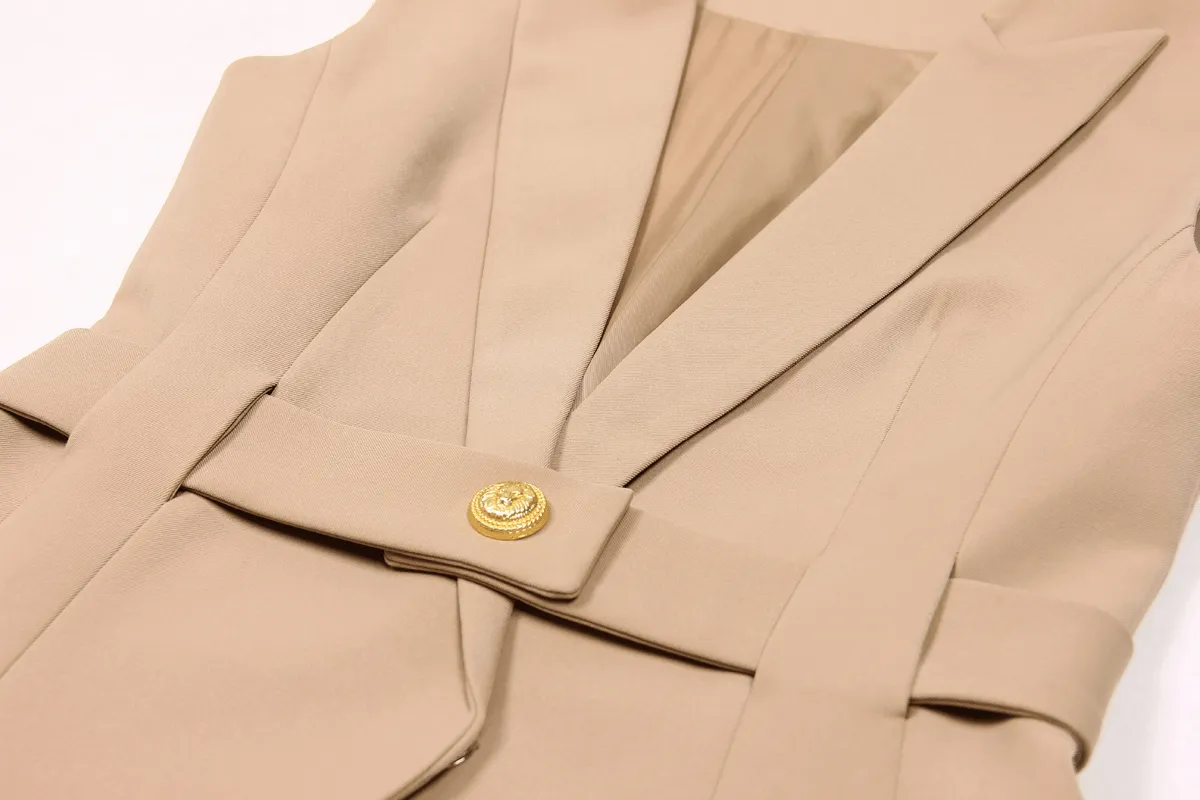 Summer New Fashion Sleeveless Lapel Slim Fit Women's Waistcoat