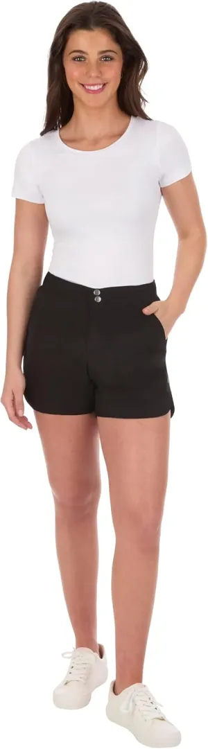 The American Outdoorsman Womens Curved Hem 5" Pull-On Trail Casual Shorts with Elastic Waist and Quick-Dry Fabric
