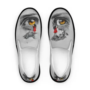 Through My Mother’s Eyes: Reflected Women’s slip-on canvas shoes
