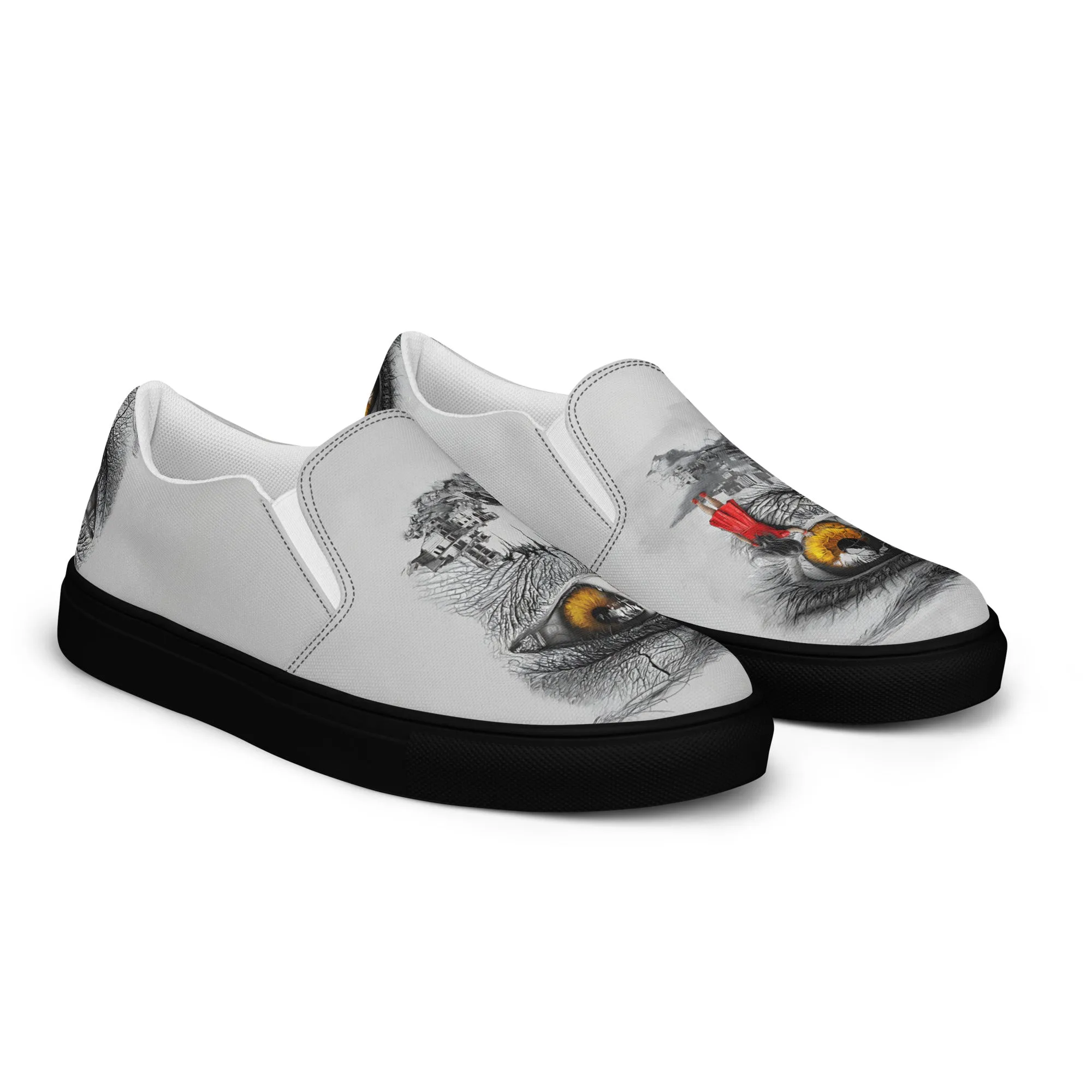 Through My Mother’s Eyes: Reflected Women’s slip-on canvas shoes