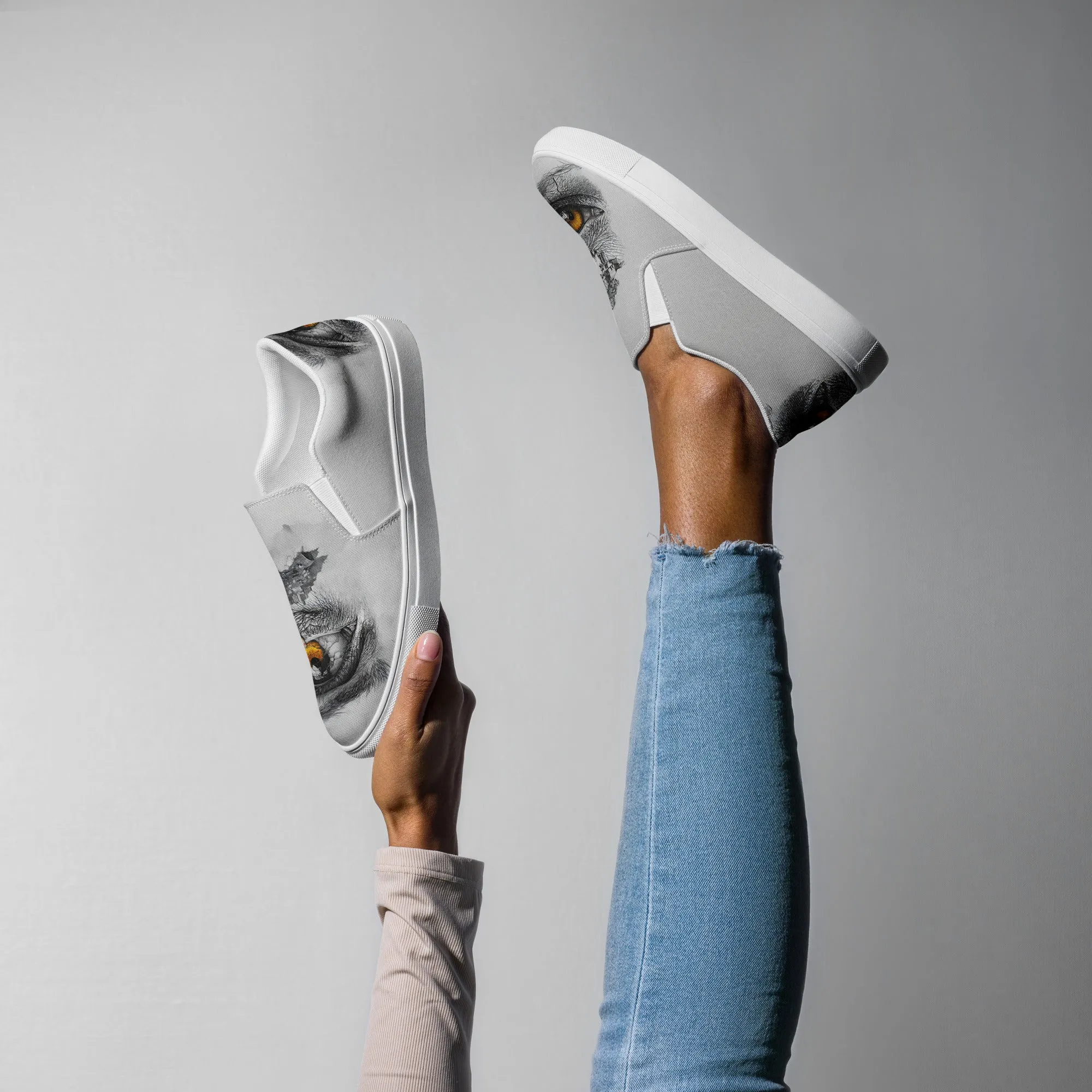 Through My Mother’s Eyes: Reflected Women’s slip-on canvas shoes