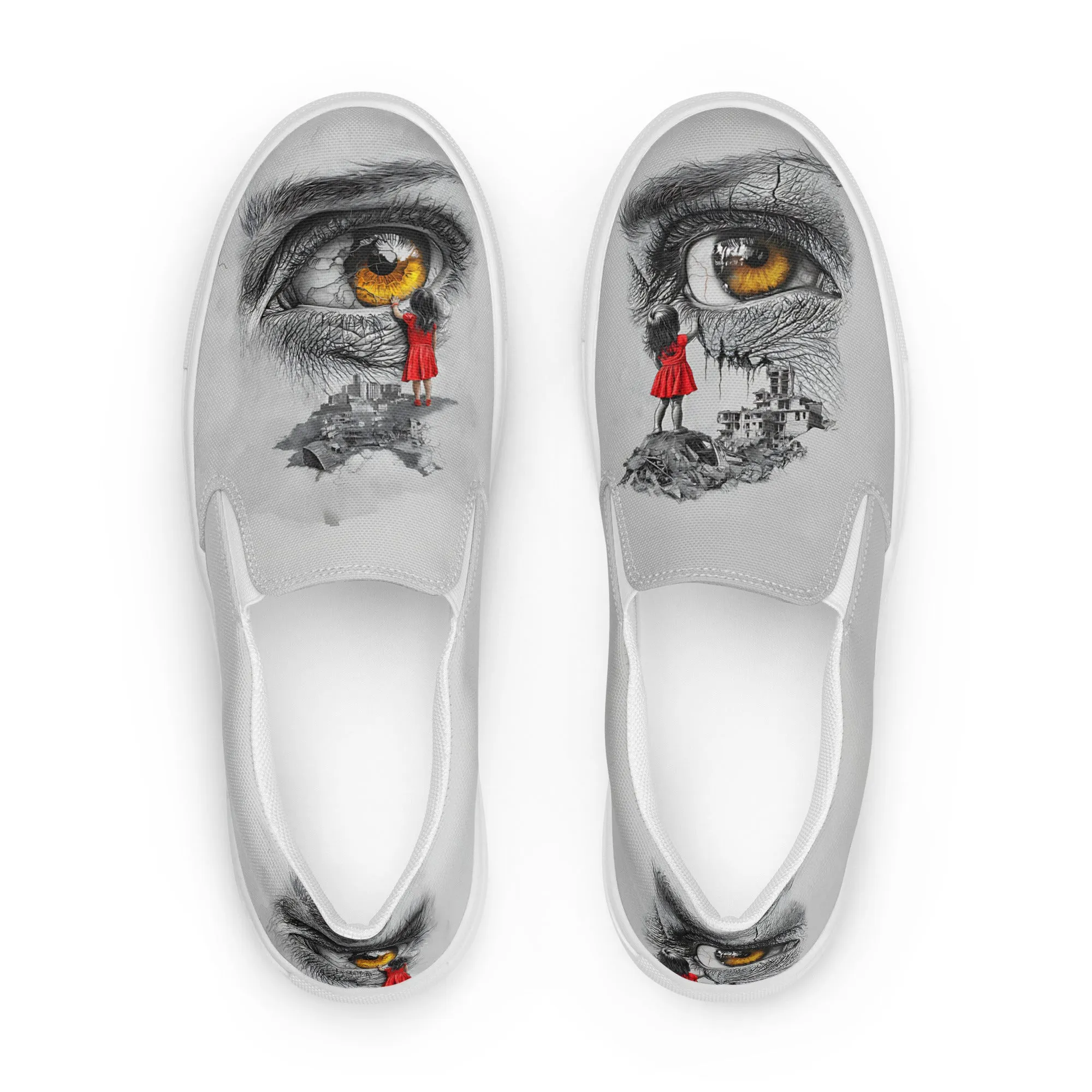 Through My Mother’s Eyes: Reflected Women’s slip-on canvas shoes