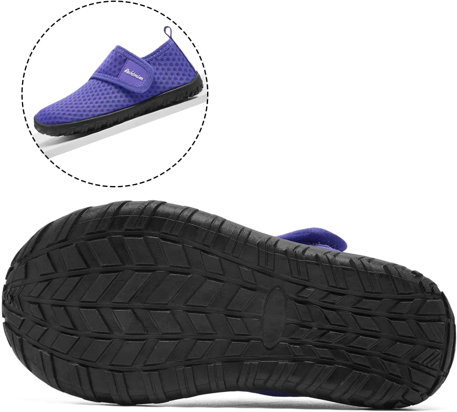 Toddler Boys' Girls' Water Shoes: Quick Dry, Non-Slip, Aqua Shoes - Blue, Medium