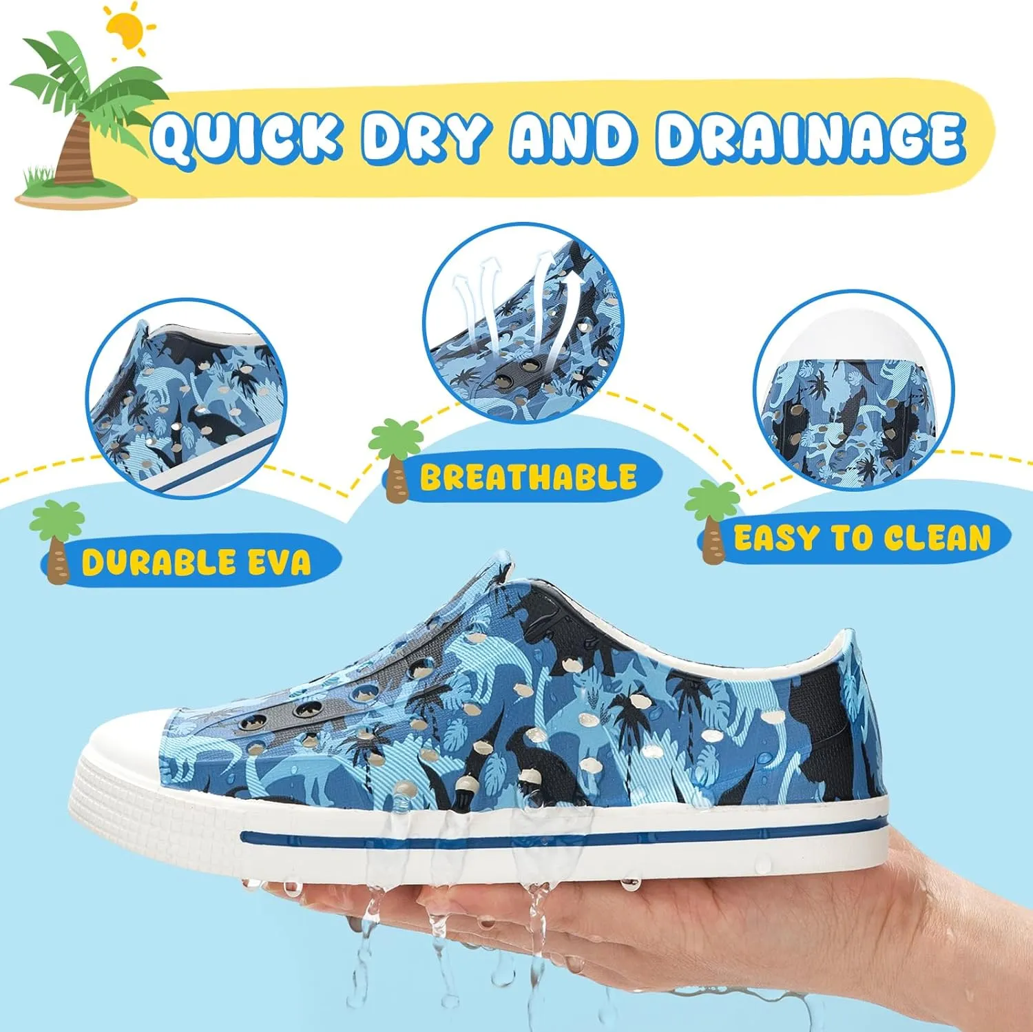 Toddler Sandals for Boys Girls Kids Summer Quick Dry Sneakers Pool Beach Swim Water Shoes for Children