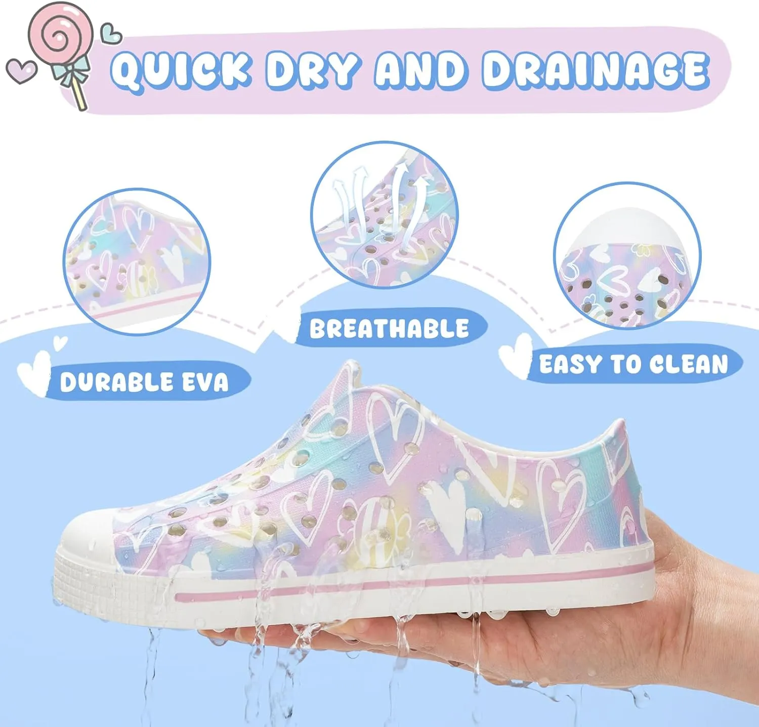 Toddler Sandals for Boys Girls Kids Summer Quick Dry Sneakers Pool Beach Swim Water Shoes for Children