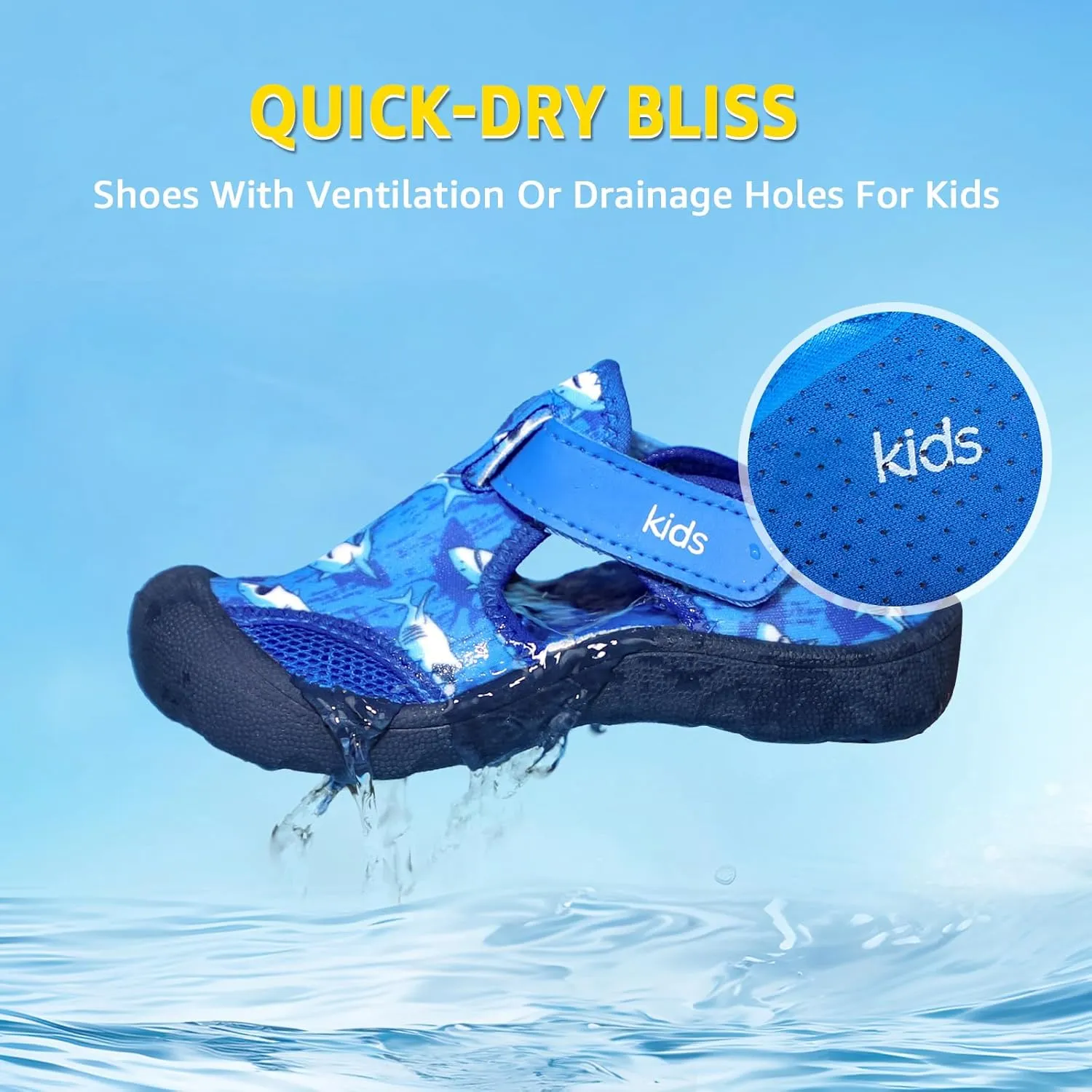 Toddler Water Shoes Quick-Dry Cute Beach Swim Pool Shoes