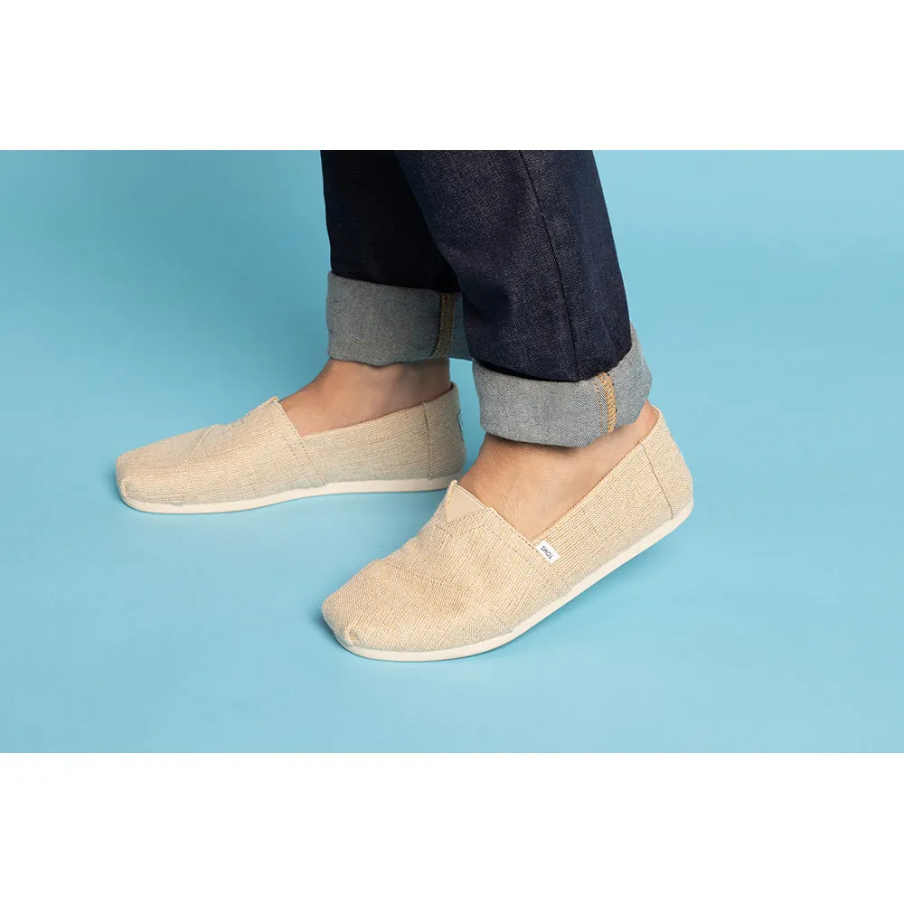 Toms Mens Alpargata Natural Undyed Heritage Canvas