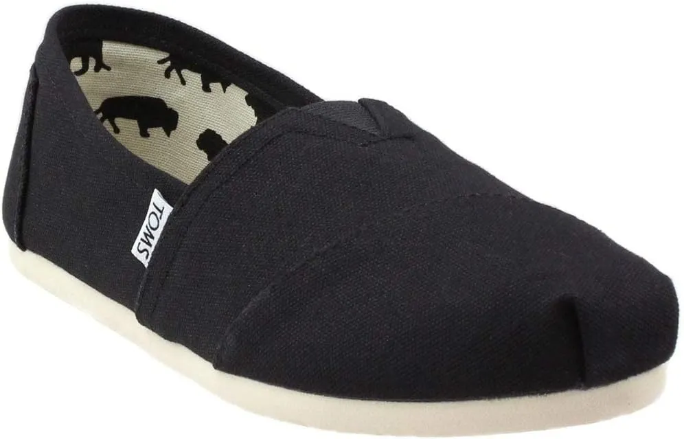 TOMS Womens Alpargata Geometric Slip On Flats Casual - Blue