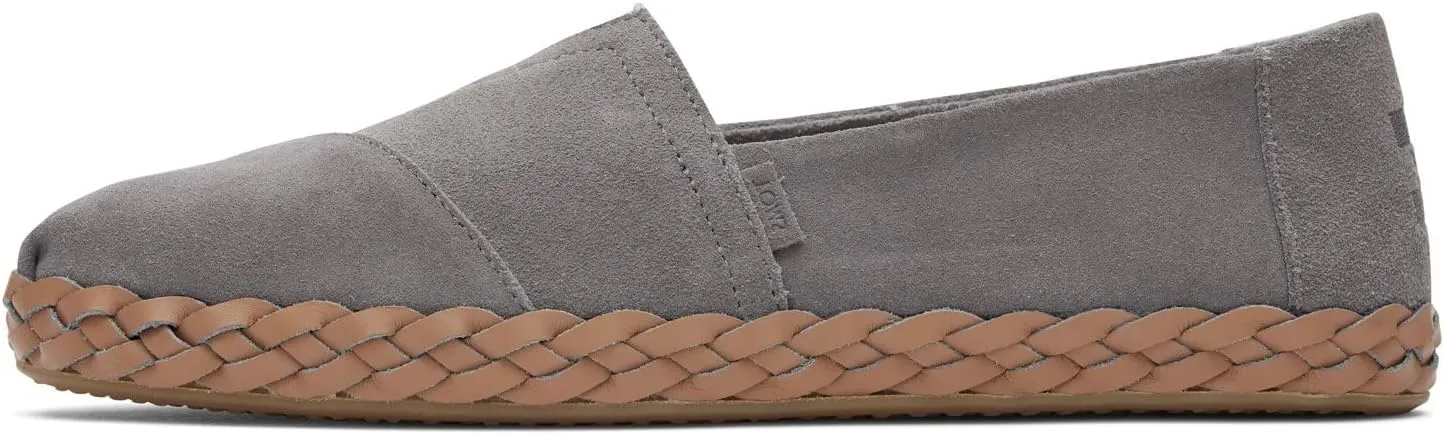 TOMS Women's, Alpargata Vetiver Suede Leather Wrap Slip-On