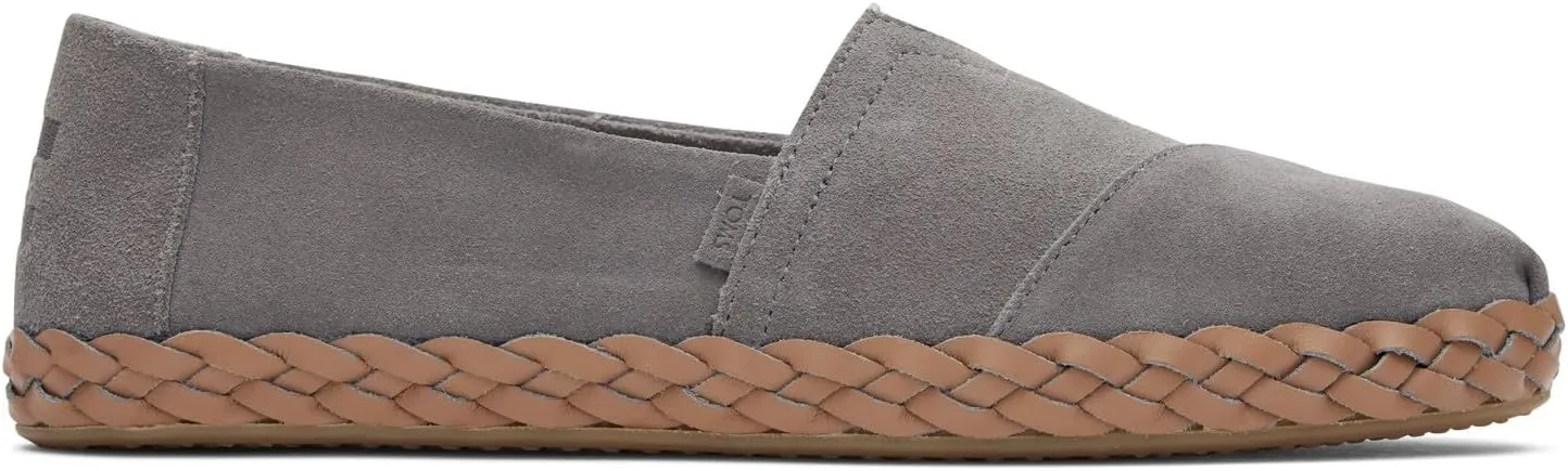 TOMS Women's, Alpargata Vetiver Suede Leather Wrap Slip-On