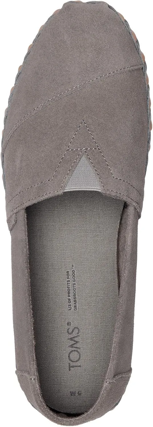 TOMS Women's, Alpargata Vetiver Suede Leather Wrap Slip-On