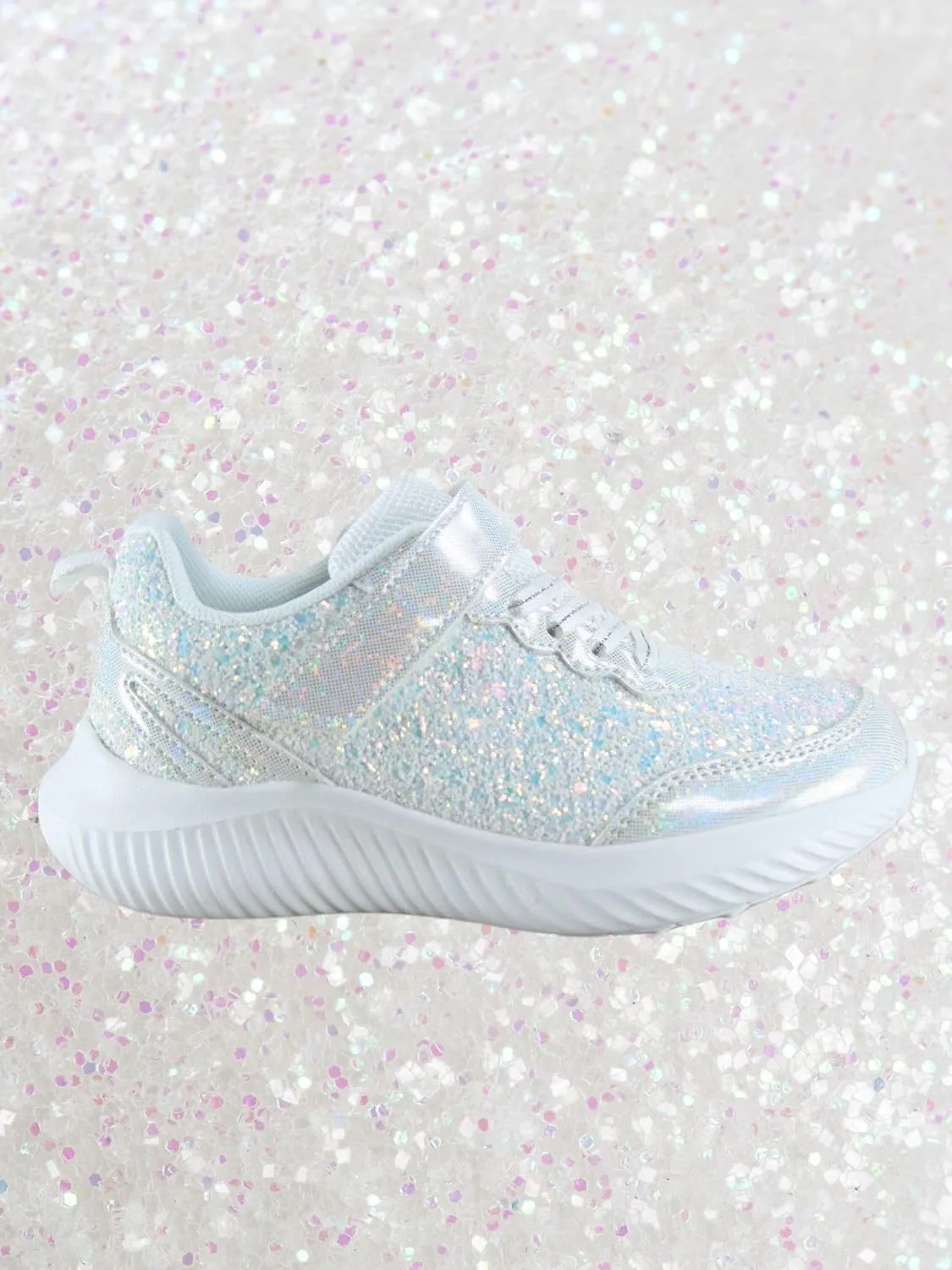 TZ Youth Kid's Girl's Glitter Fashion Sneakers Sparking Shiny Casual Athletic Walking Shoes