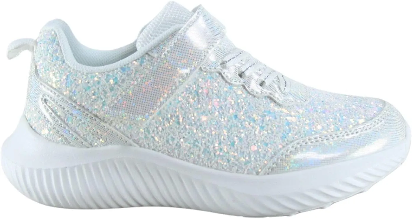 TZ Youth Kid's Girl's Glitter Fashion Sneakers Sparking Shiny Casual Athletic Walking Shoes