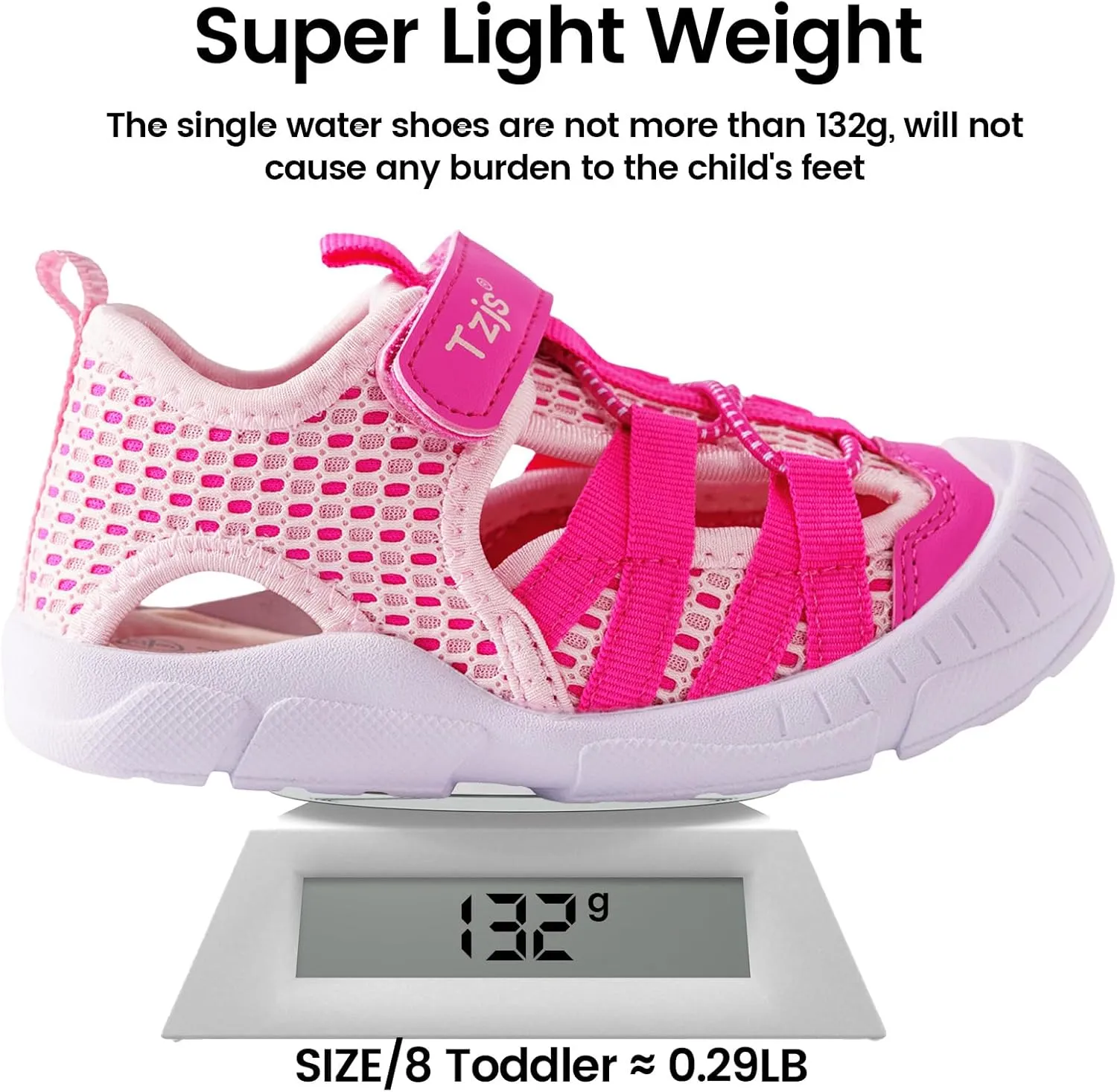 TZJS Boys Girls Water Shoes Kids Lightweight Beach Sport Sandals Breathable Quick Dry Swimming Sandals for Toddler