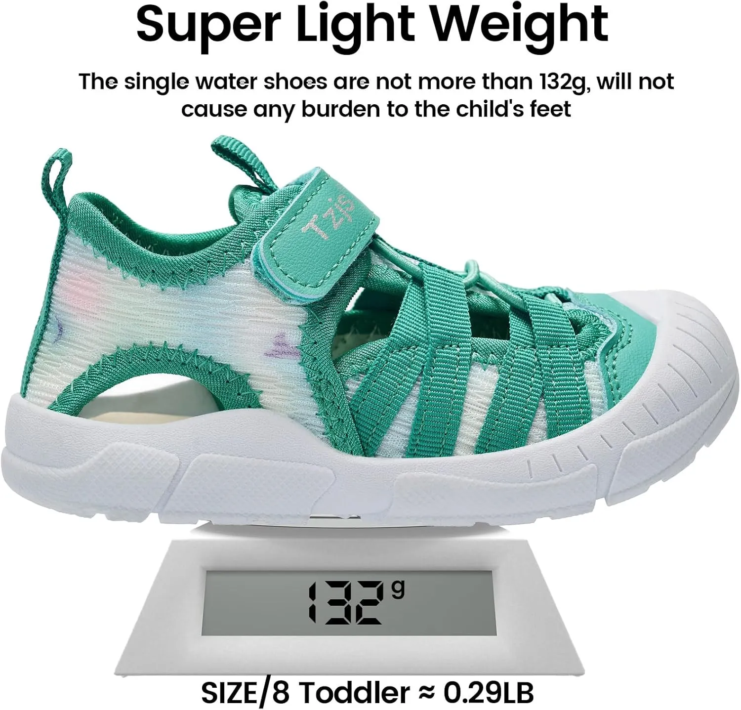 TZJS Boys Girls Water Shoes Kids Lightweight Beach Sport Sandals Breathable Quick Dry Swimming Sandals for Toddler