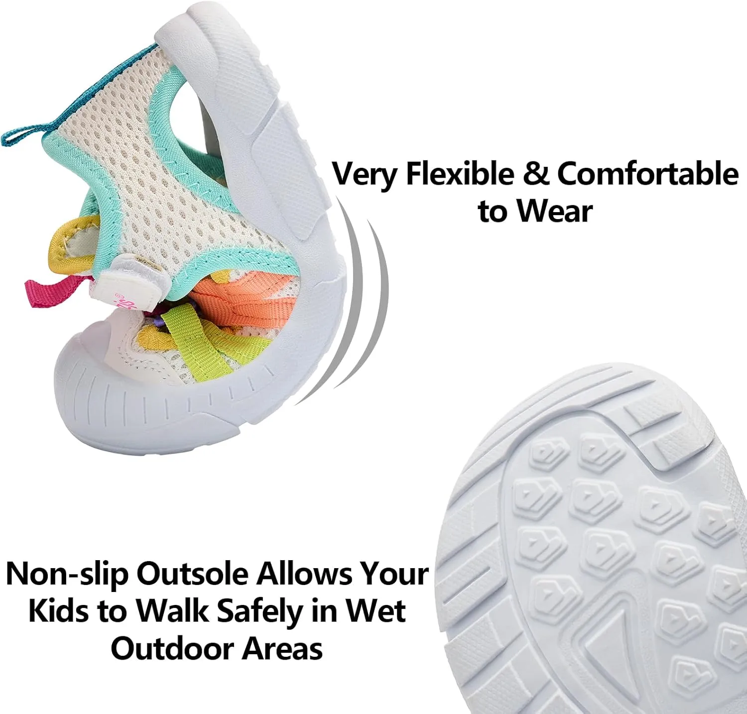 TZJS Boys Girls Water Shoes Kids Lightweight Beach Sport Sandals Breathable Quick Dry Swimming Sandals for Toddler