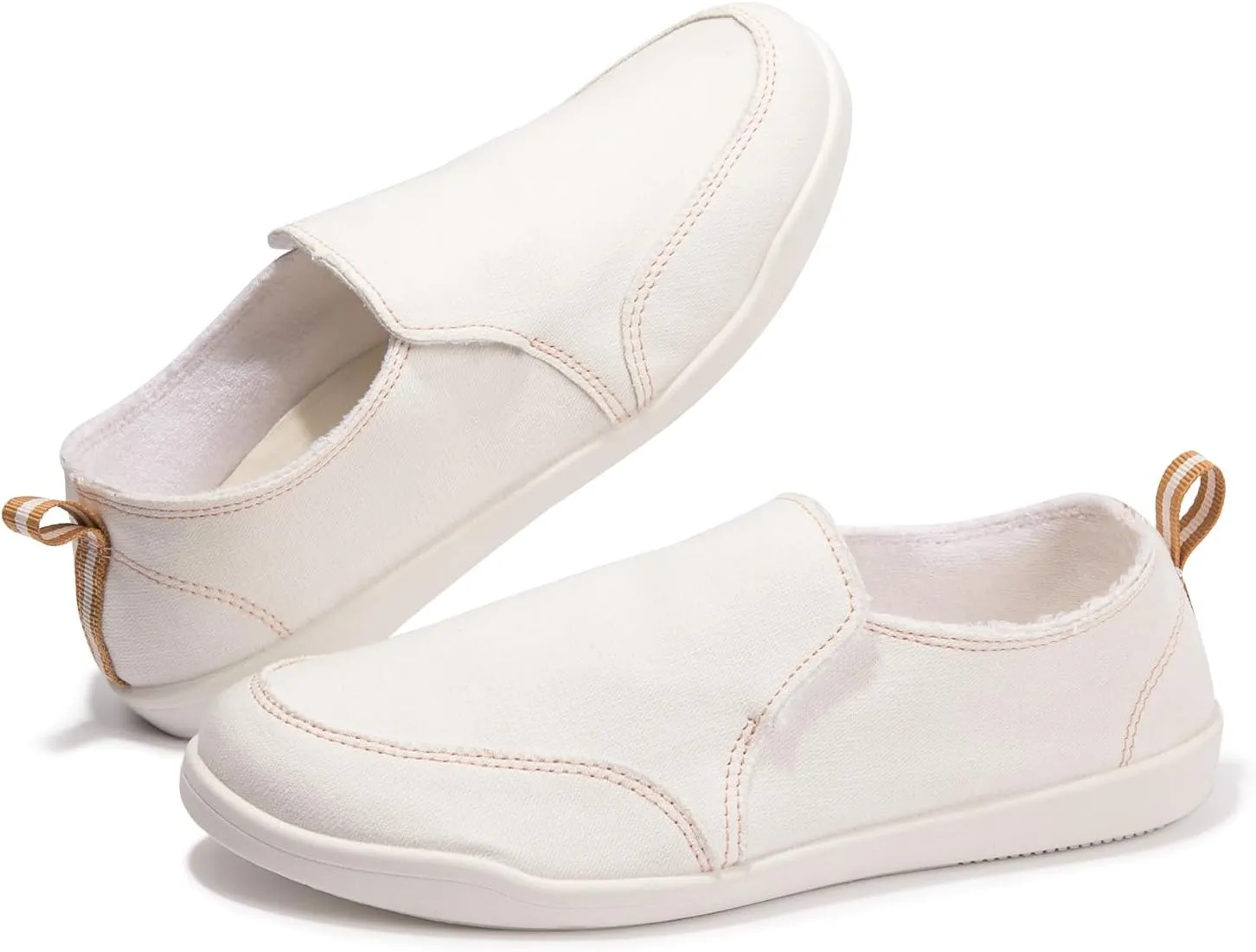 Vanessa Women's Slip On Canvas Sneakers with Arch Support Insoles Low Top Casual Walking Shoes Comfy Fashion Loafers