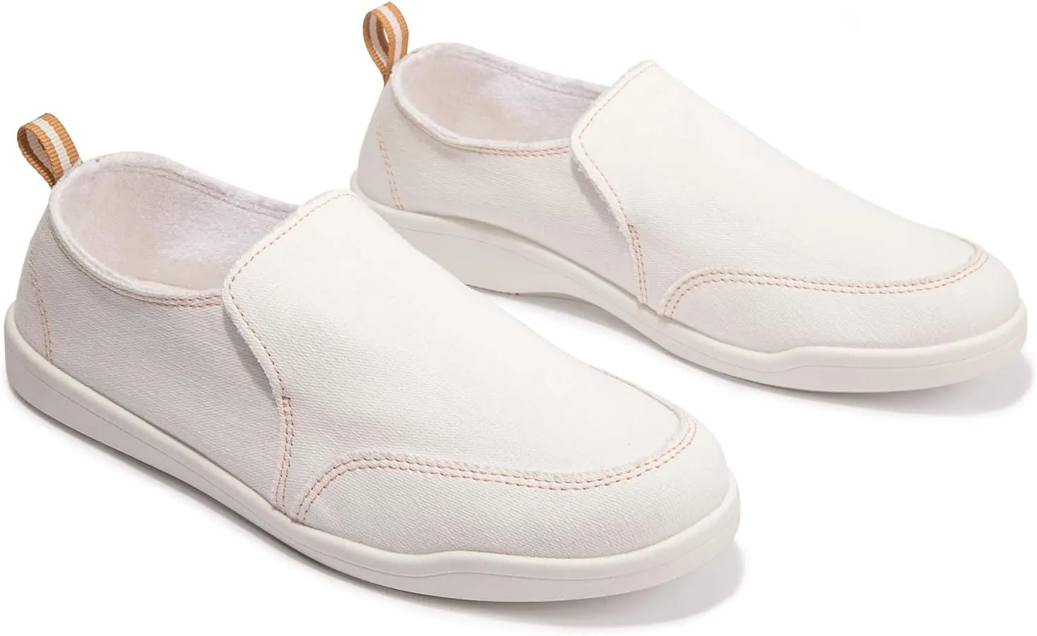 Vanessa Women's Slip On Canvas Sneakers with Arch Support Insoles Low Top Casual Walking Shoes Comfy Fashion Loafers