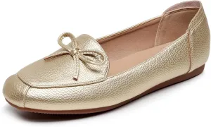 VenusCelia Women's Bowknot Wide Flat Shoe