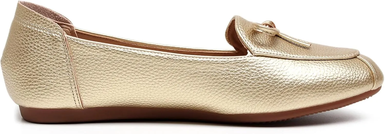 VenusCelia Women's Bowknot Wide Flat Shoe
