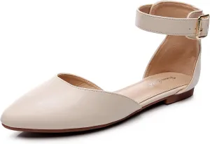 VenusCelia Women's D'Orsay Strap Flat Shoe