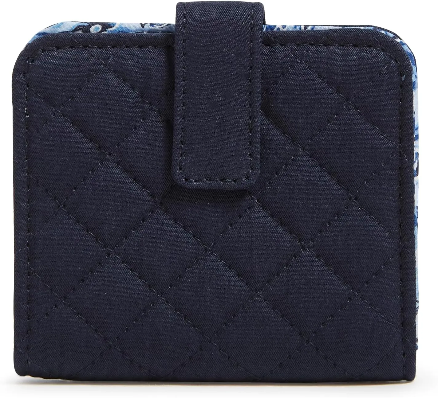 Vera Bradley Cotton Finley Small Wallet with RFID Protection, Classic Navy