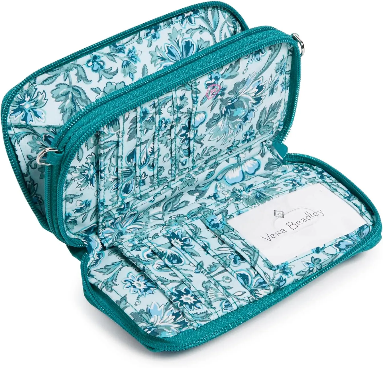 Vera Bradley Women's Cotton All in One Crossbody Purse with RFID Protection
