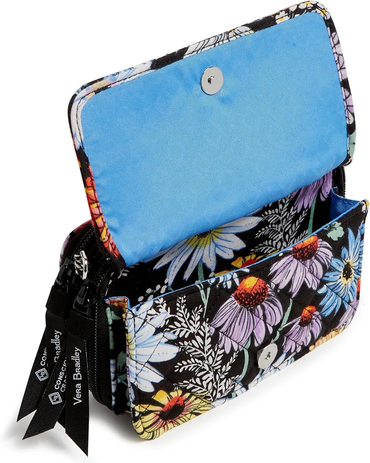 Vera Bradley Women's Cotton All in One Crossbody Purse with RFID Protection