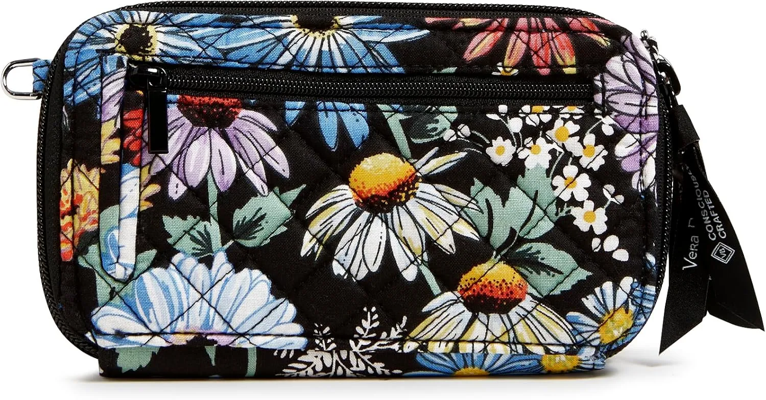 Vera Bradley Women's Cotton All in One Crossbody Purse with RFID Protection