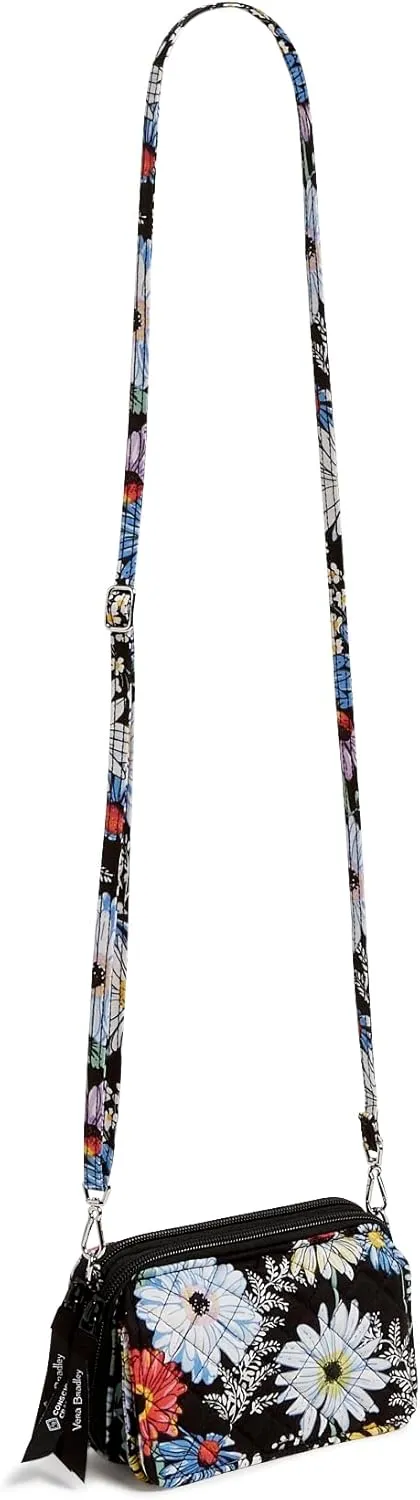 Vera Bradley Women's Cotton All in One Crossbody Purse with RFID Protection