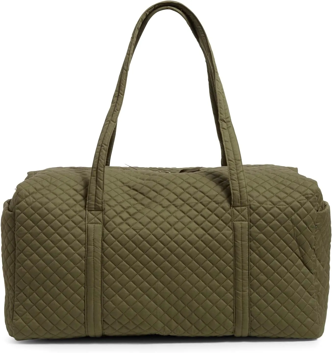 Vera Bradley Women's Cotton Large Travel Duffel Bag, Climbing Ivy Green - Recycled Cotton, One Size