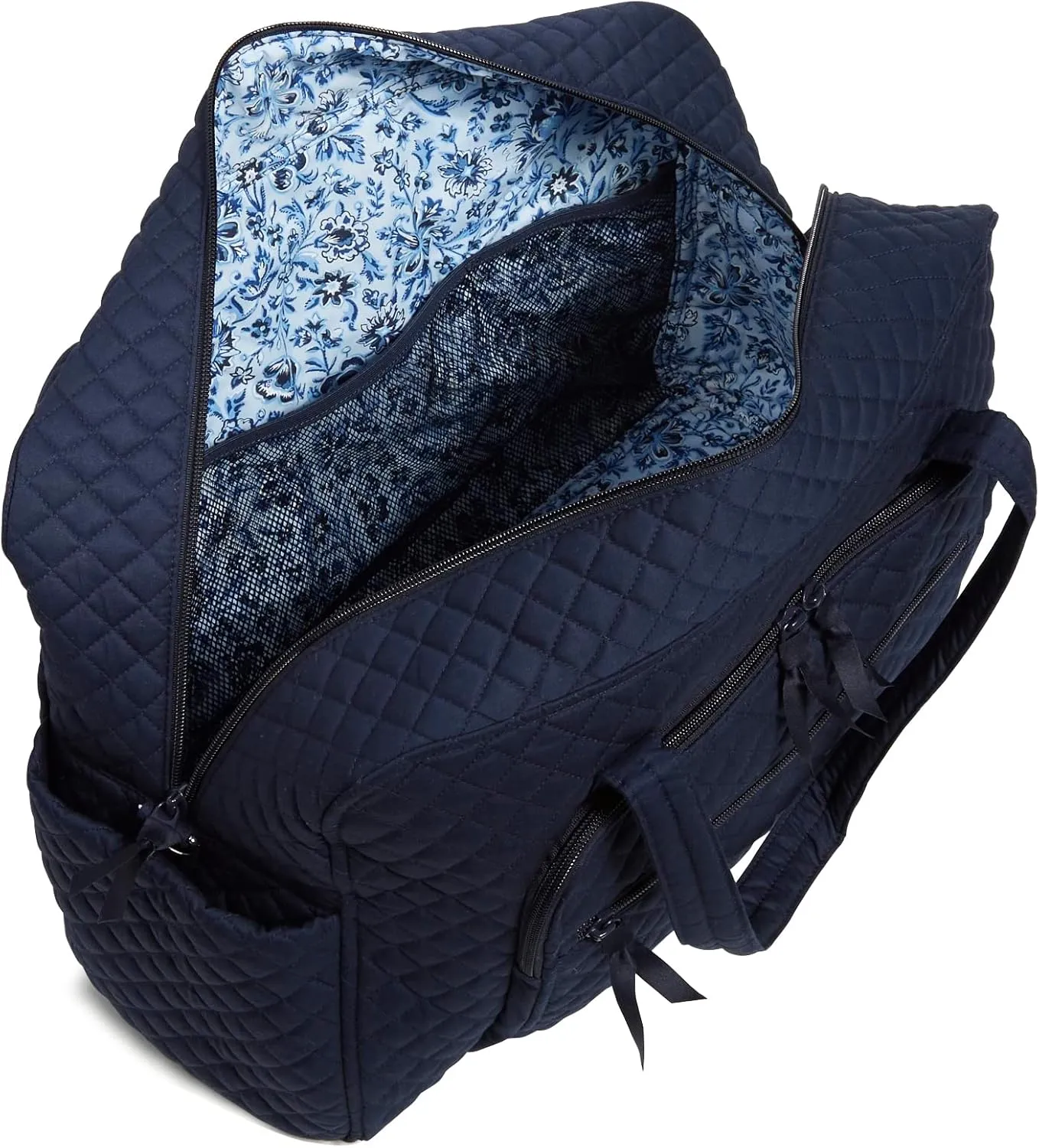 Vera Bradley Women's Cotton Weekender Travel Bag, True Navy, One Size